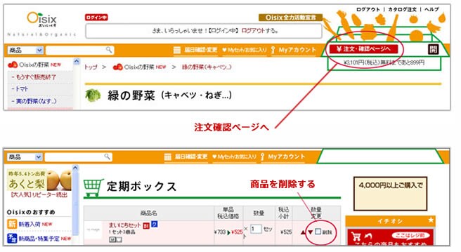 商品を削除する