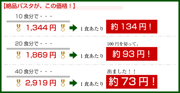�v����䥂ŏグ����i�p�X�^�����̉��i�I�ň��A1�H������g73�~�h(40�H����)