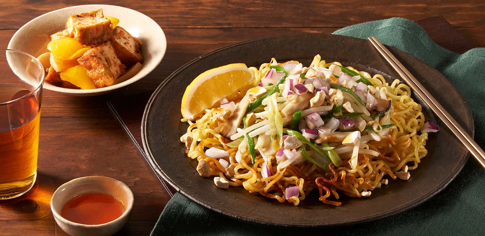 purple carrot 九条ねぎの塩焼きそば