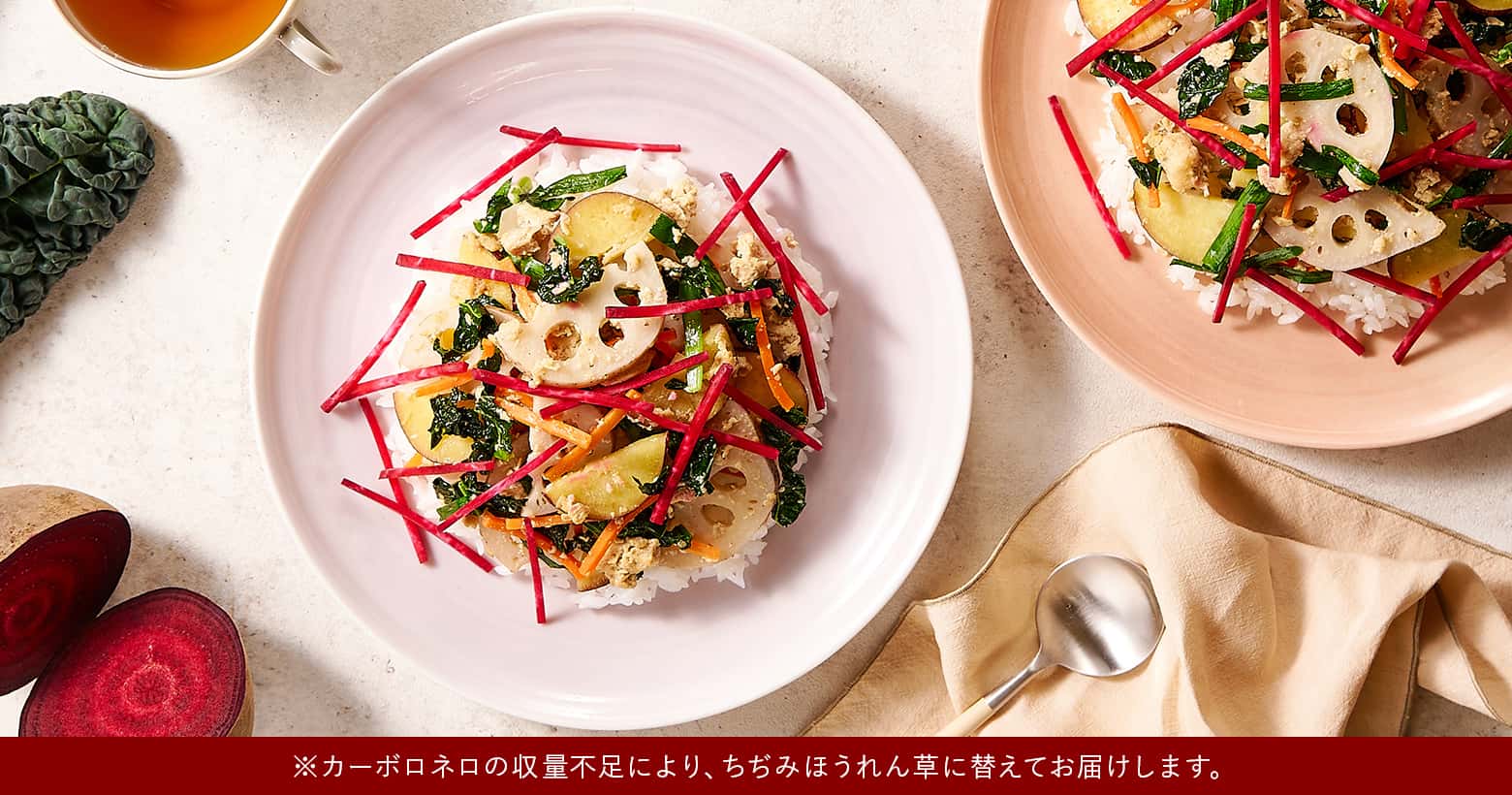 purple carrot 冬の豆腐そぼろビビンバ