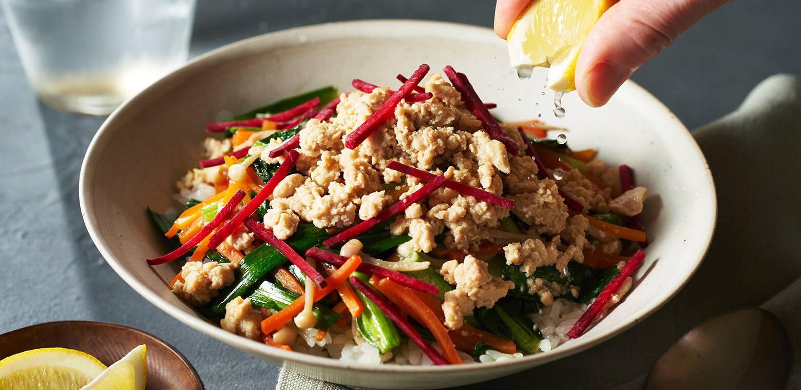 調理も味つけもかんたん!<br>豆腐そぼろのビビンバ