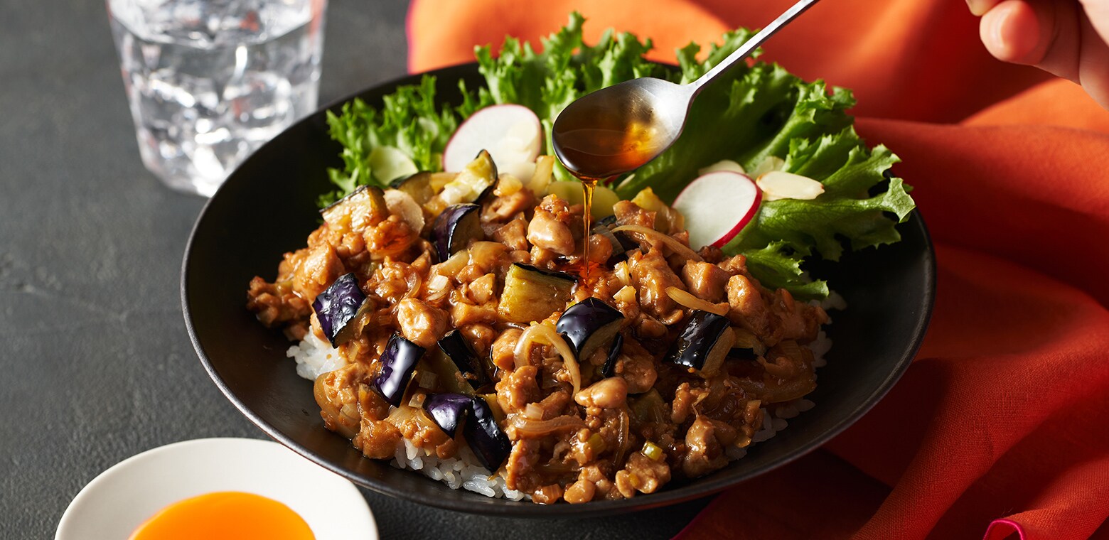 大豆みそのコクと香り<br>ピリ辛ジャージャー丼