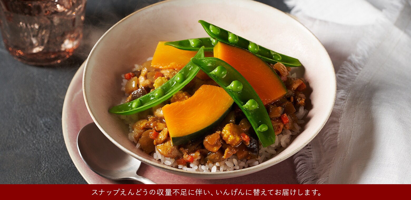 辛くないから食べやすい<br>1/2日分野菜ドライカレー
