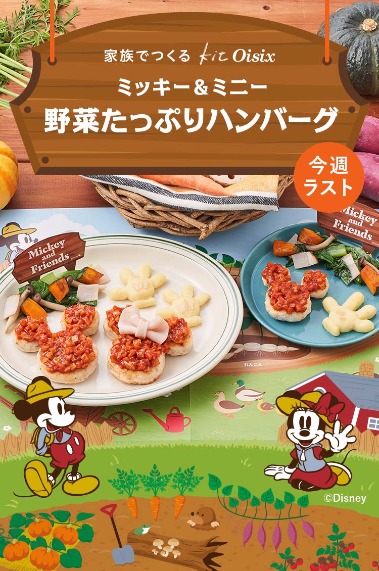 ミッキー ミニー 野菜たっぷりハンバーグ オイシックス公式 ミッキー ミニー 野菜たっぷりハンバーグ オイシックス公式
