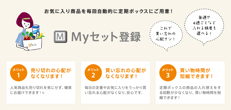 Myセット登録