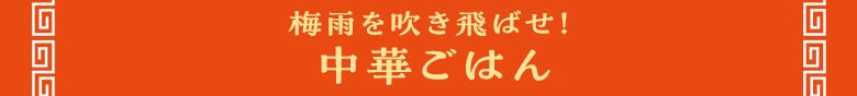 梅雨を吹き飛ばせ!中華ごはん