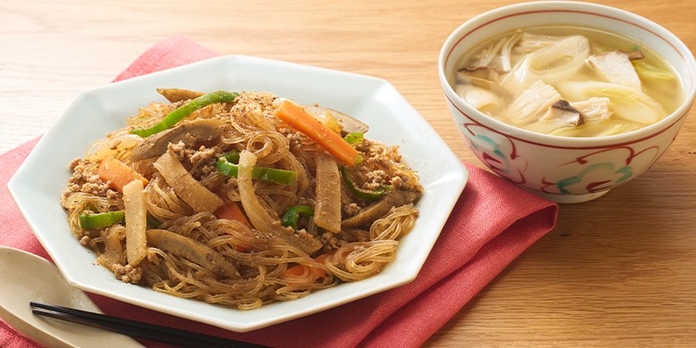 Kit2人前/そぼろとたっぷり野菜の中華風春雨炒め