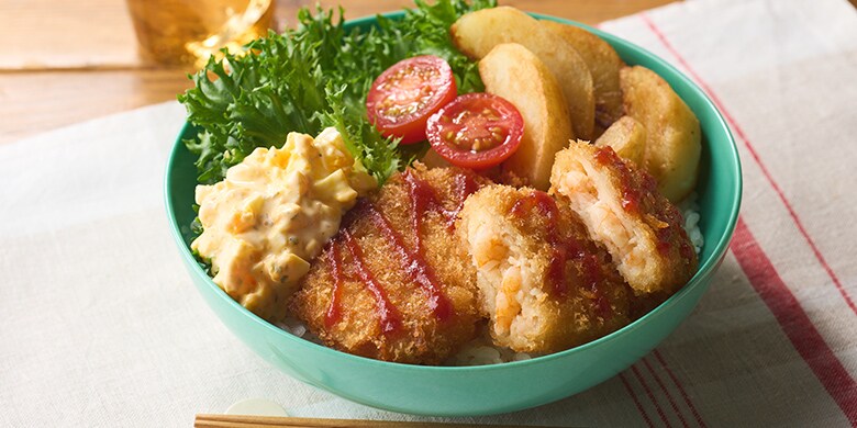 Kit2人前/BBQ &タルタルで!海老カツボウル