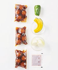 Kit2人前／【超ラク】肉団子とかぼちゃの黒酢炒め|有機野菜 通販