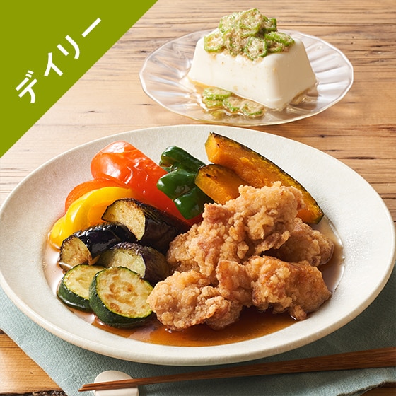 【5点おまとめ】アナイ/エニィスィス/クスクス/ハロッズ/ザラ Kit2人前／[PlantOisix]香るパクチーと厚揚げのサラダ|有機野菜