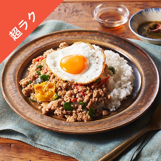 ★バカオライス☆ Kit]【超ラク】辛くない！野菜ジューシーガパオ|有機野菜 通販