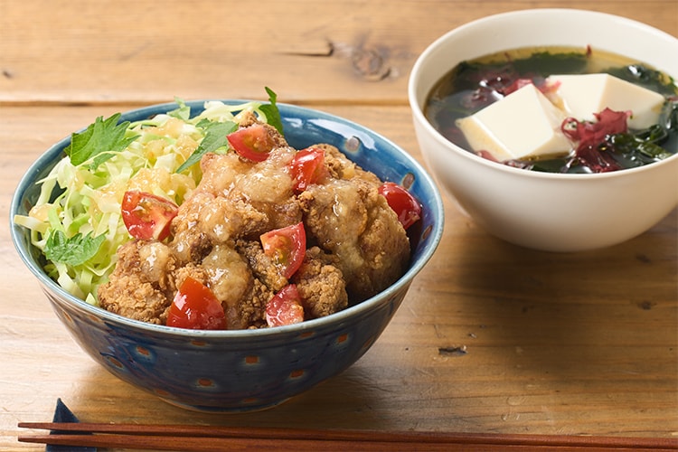 Kit2人前／【超ラク】トースターで！塩だれからあげ丼|有機野菜