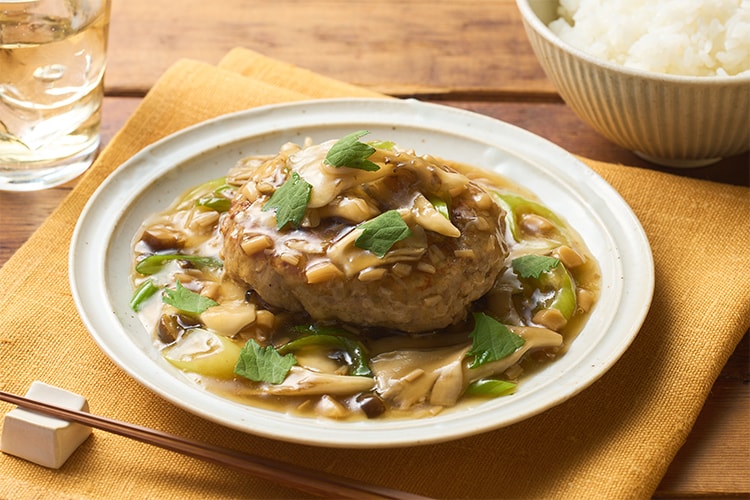 Kit2人前/【超ラク】きのこあんかけハンバーグ