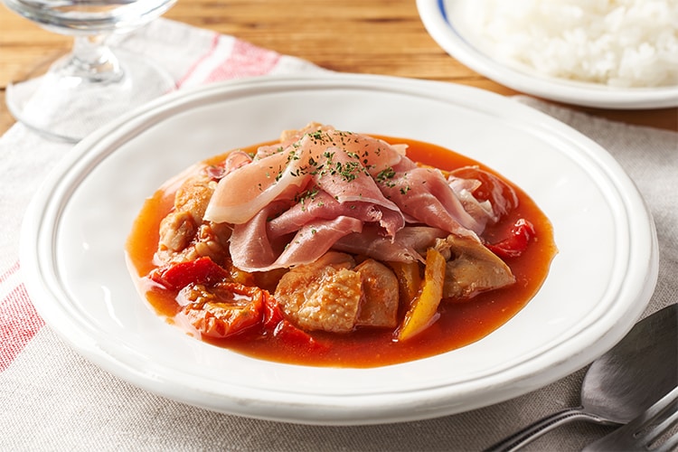 Kit2人前／【超ラク】生ハムと鶏のバスク風煮込み|有機野菜 通販