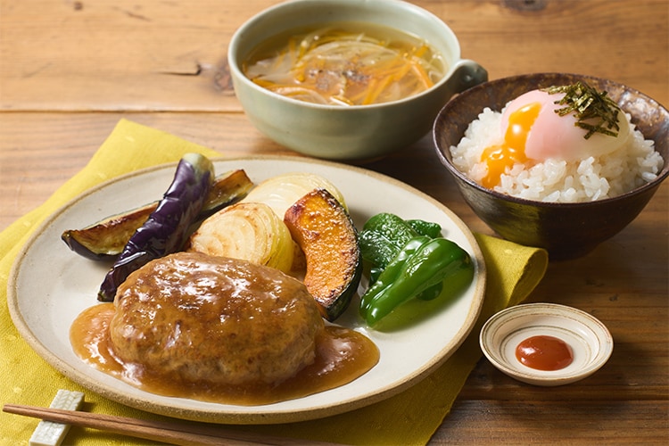 Kit2人前／定食仕立ての和風おろぽんずハンバーグ|有機野菜 通販