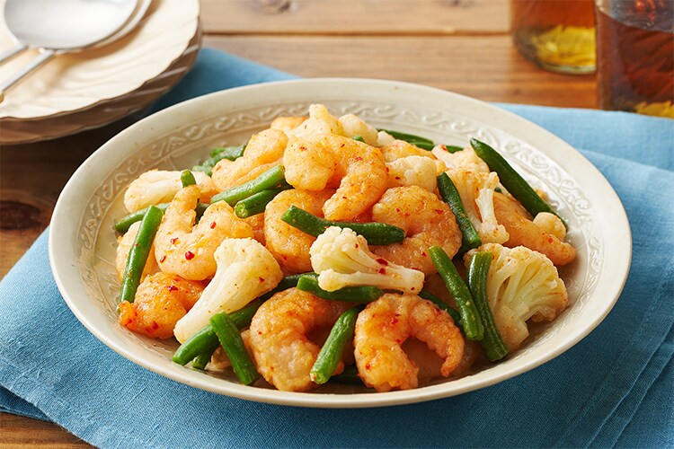 Kit]海老フリットと野菜のチリ炒め|有機野菜 通販 Oisix