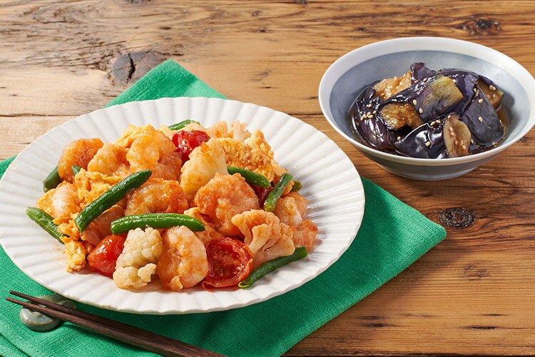 Kit2人前／［HC］辛くない！ふわふわたまごのえびチリ|有機野菜 通販