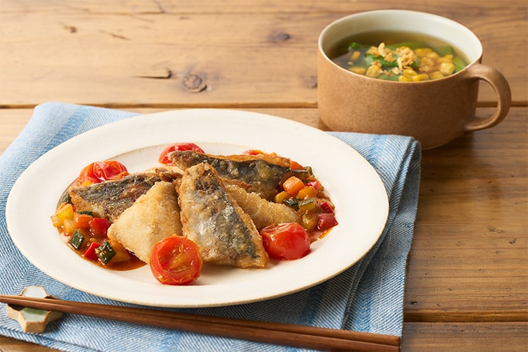 Kit2人前／包丁いらず！あじの野菜トマトソース