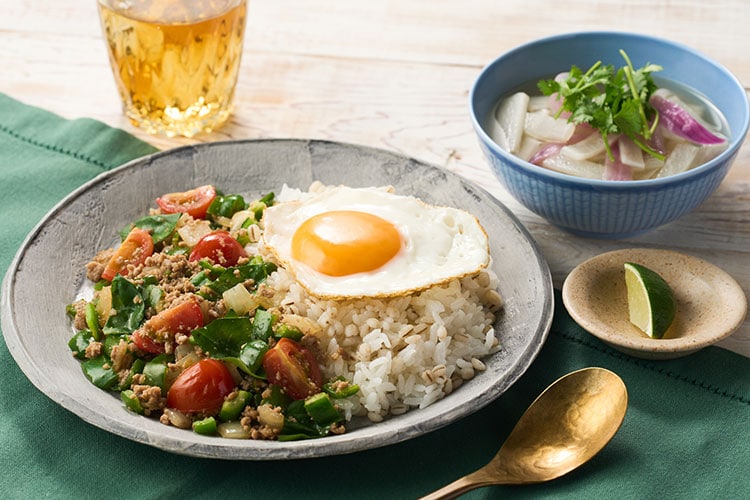 ★バカオライス☆ Kit2人前／［HC］もち麦入り！彩りガパオライス|有機野菜 通販