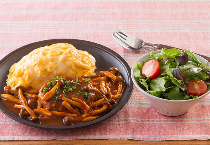 Kit2人前 お手軽オムライス デミハンバーグのせ 有機野菜 通販 ｏｉｓｉｘ おいしっくす