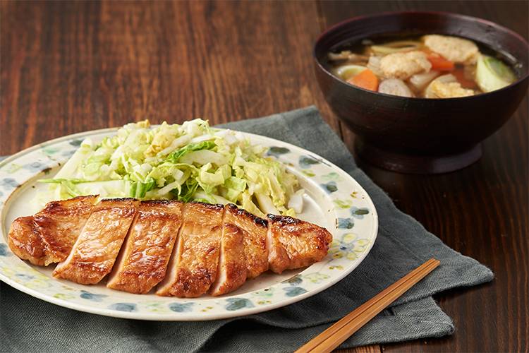 Kit2人前 やわらか豚ロースの麦味噌漬け焼き 有機野菜 通販 ｏｉｓｉｘ おいしっくす
