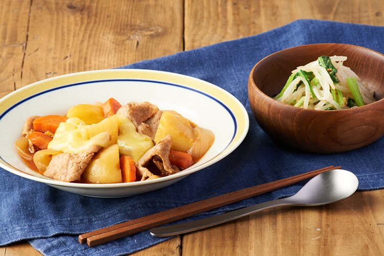 Kit3人前 ごはんがすすむ チーズのせ肉じゃが 有機野菜 通販 ｏｉｓｉｘ おいしっくす