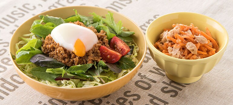 Kit2人前／火を使わずに！レタスのせそぼろ丼|有機野菜 通販