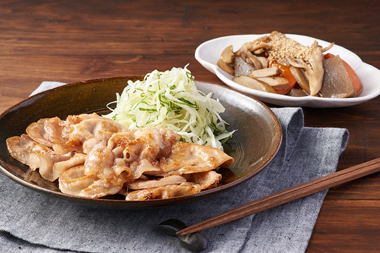 Kit2人前 笠原流お肉たっぷり 豚の塩しょうが焼き 有機野菜 通販 ｏｉｓｉｘ おいしっくす