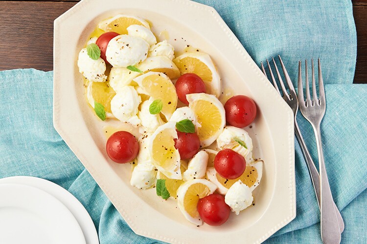 Kit]あめトマトと小夏とボッコンチーニのサラダ|有機野菜 通販