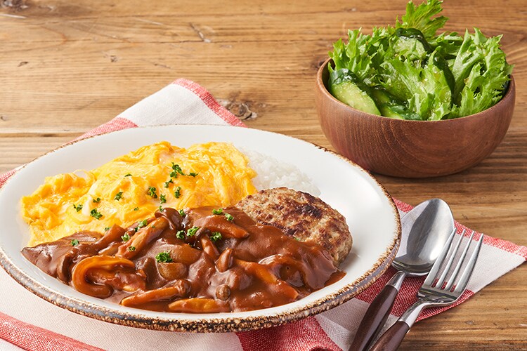 Kit2人前 お手軽オムライス デミハンバーグのせ 有機野菜 通販 ｏｉｓｉｘ おいしっくす