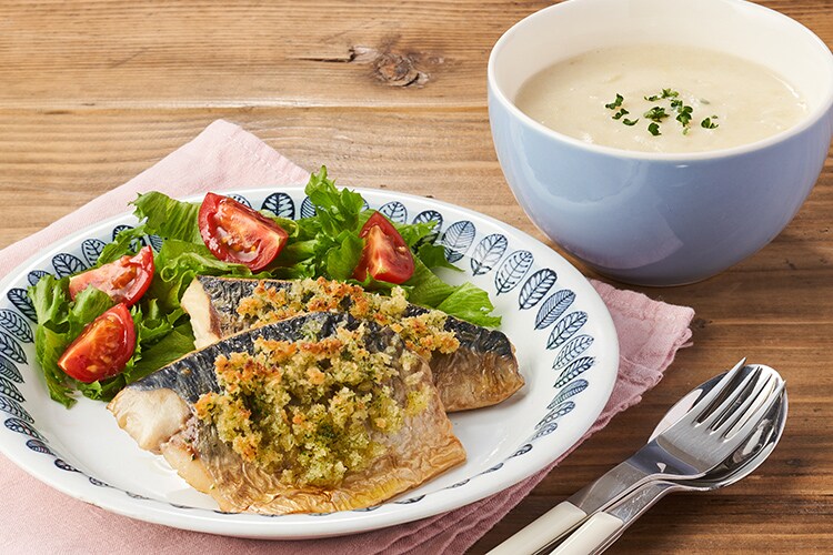 Kit2人前 火を使わずに さばのあおさパン粉焼き 有機野菜 通販 ｏｉｓｉｘ おいしっくす