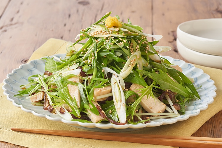 Kit ゆず香る 九条ねぎときくらげの和サラダ 有機野菜 通販 ｏｉｓｉｘ おいしっくす
