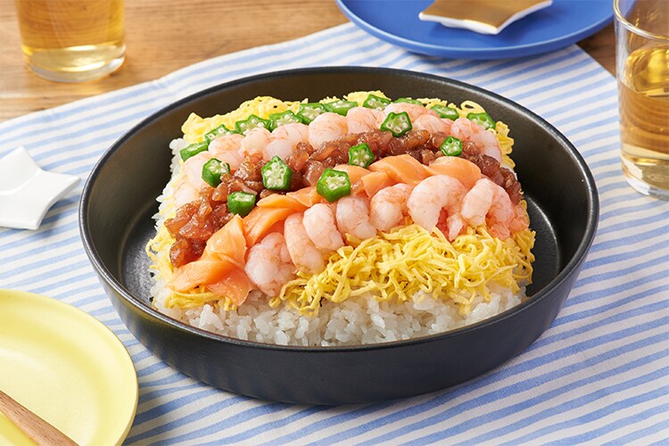 Kit]まぐろにえびに！キラキラちらし寿司|有機野菜 通販 Oisix