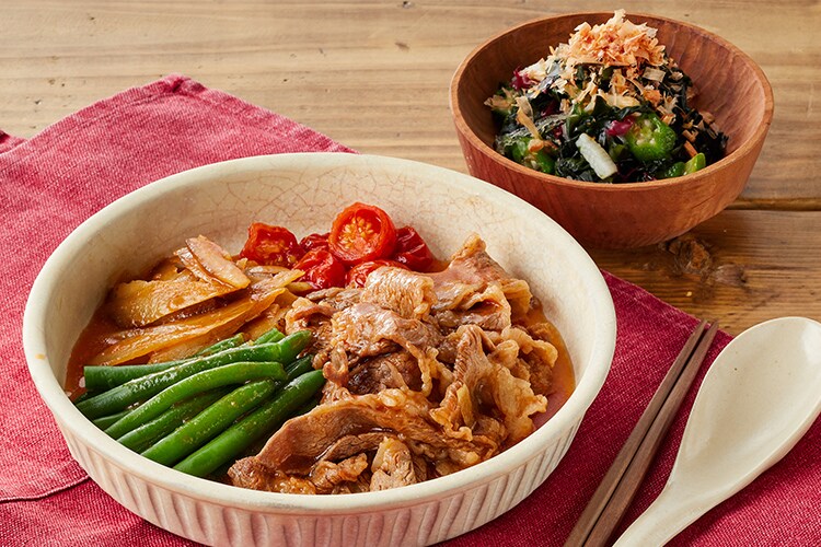 Kit2人前 包丁いらず おんた牛のトマトすき煮 有機野菜 通販 ｏｉｓｉｘ おいしっくす