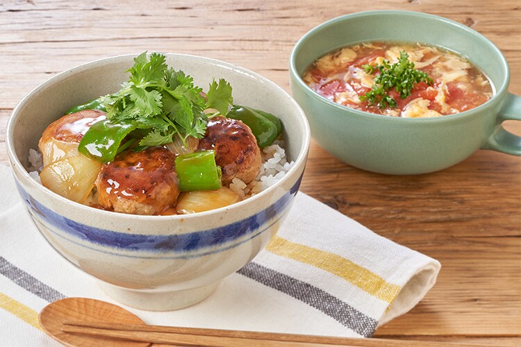 Kit2人前 栗原流 ごはんガツガツ黒酢肉団子丼 有機野菜 通販 oisix おいしっくす Kit2人前 栗原流 ごはんガツガツ黒酢肉団子丼 有機野菜 通販 oisix おいしっくす