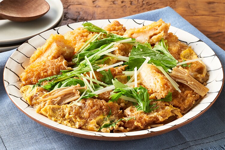 Kit]【クイック1皿】エビカツと水菜の玉子とじ|有機野菜 通販