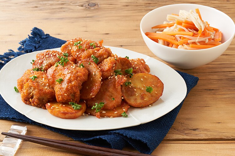 Kit2人前 ピリうま 韓国風ヤンニョムチキン 有機野菜 通販 ｏｉｓｉｘ おいしっくす