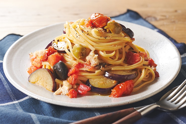 麺Kit]さばっぱとなすのトマトオリーブパスタ|有機野菜 通販