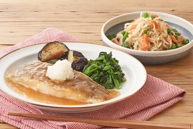 Kit2人前 包丁いらず しっとりカレイのみぞれ煮 有機野菜 通販 ｏｉｓｉｘ おいしっくす