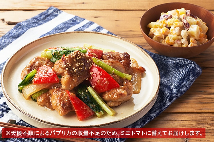 Kit2人前／鶏もも肉のごま味噌照り炒め|有機野菜 通販 Oisix