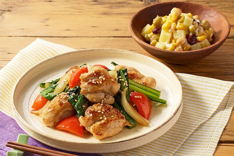 Kit2人前／ごはんがすすむ！鶏もも肉ごま照り炒め|有機野菜 通販