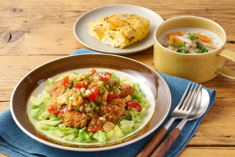 Kit2人前／［HC］唐揚げのサルサ風サラダ仕立て|有機野菜 通販