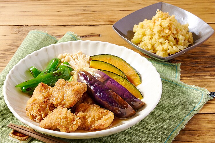 Kit2人前/4種野菜と鶏肉のさっぱり揚げ浸し|有機野菜 通販 Kit2人前/4種野菜と鶏肉のさっぱり揚げ浸し|有機野菜 通販