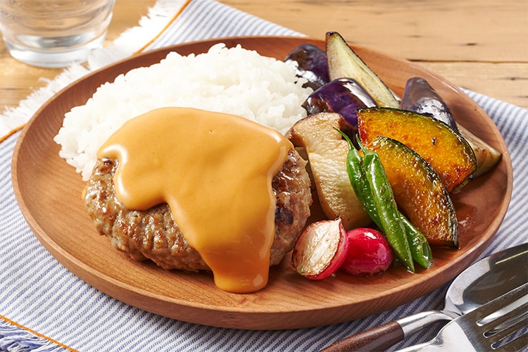 Kit2人前／【超ラク】チーズソースバーグとグリル野菜|有機野菜 通販