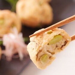 大豆の甘みと枝豆の旨みがあわさったがんも