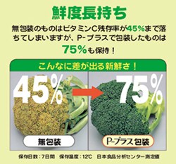野菜保存用ジッパー袋 P-プラス