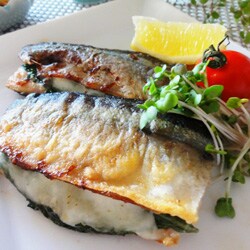 サンマの大葉チーズサンド
