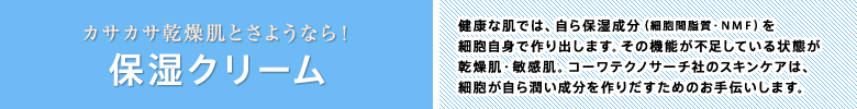カサカサ乾燥肌とさようなら! 保湿クリーム
