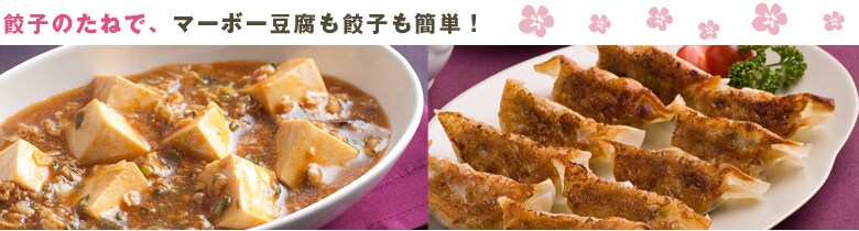 餃子のたねで、マーボー豆腐も餃子も簡単!