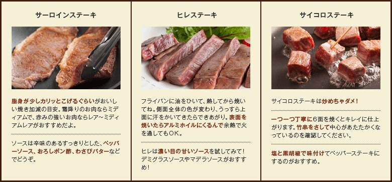ステーキの焼き方のコツ